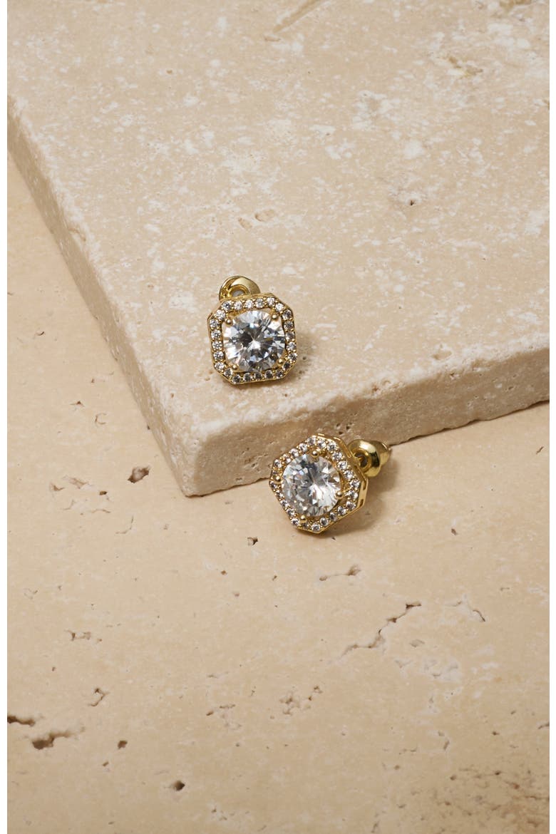 Adriana Crystal Stud Earrings, Alternate, color, Gold