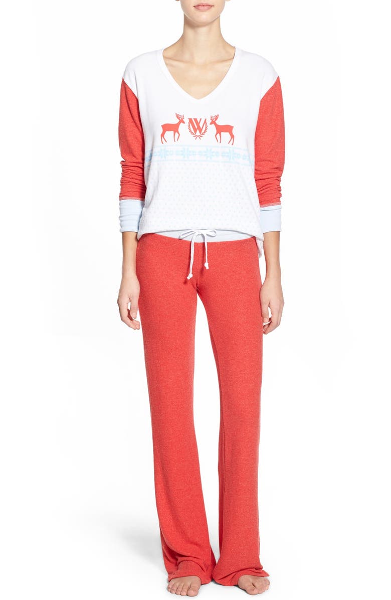 Wildfox 'Pastel Snow Babe' Pajamas, Main, color, 