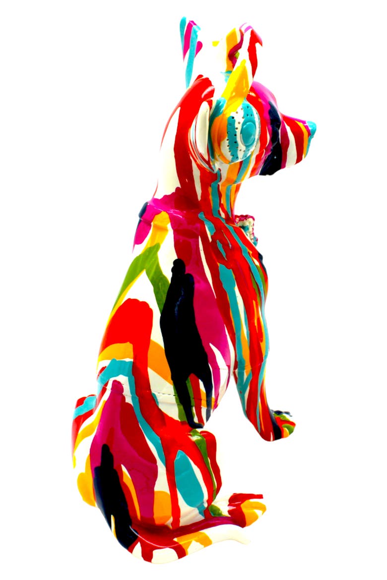 Graffiti Headphone Chihuahua Statue, Alternate, color, MULTI-COLOR