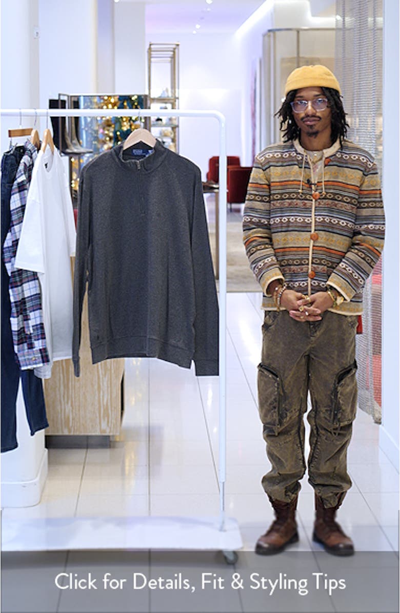 Textured Double Knit Quarter Zip Pullover, sales video thumbnail