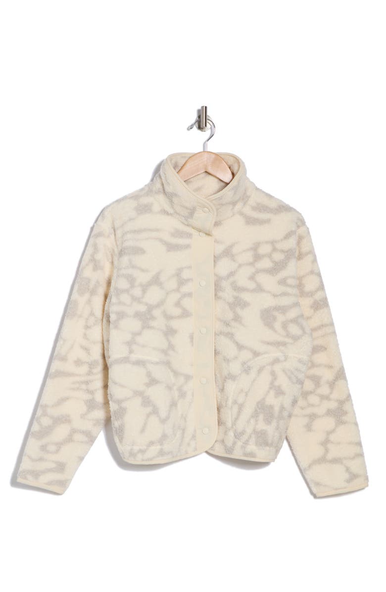 Z by Zella Faux Shearling Print Hybrid Jacket, Alternate, color,