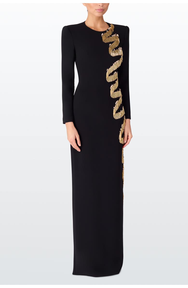 Jenny Packham Liberty maxi dress, Alternate, color, Liquorice