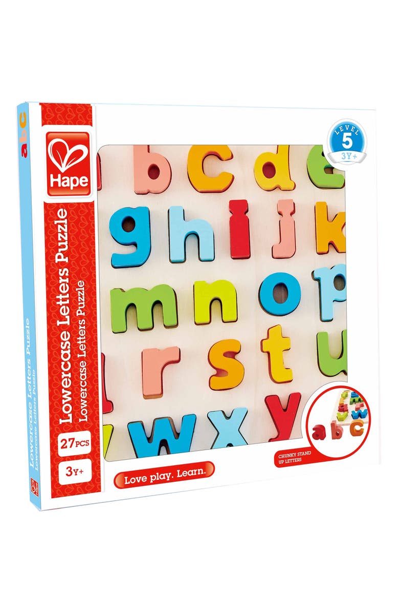 Hape 27-Piece Chunky Lowercase Letters Puzzle, Main, color,