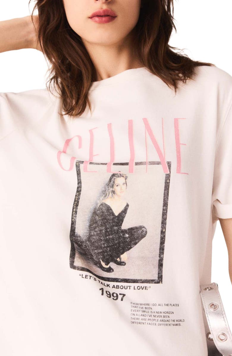 maje x Céline Dion T-shirt, Alternate, color, White