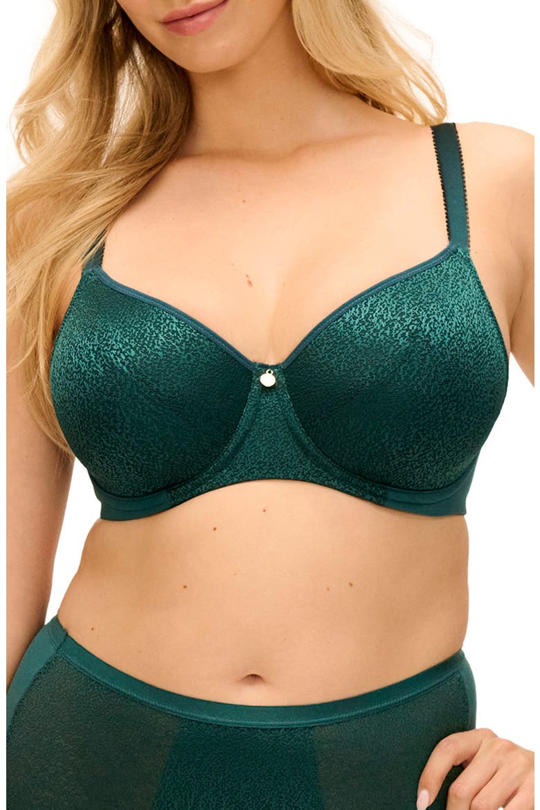 Demure Underwire Molded Bra, Main, color, FOREST GREEN