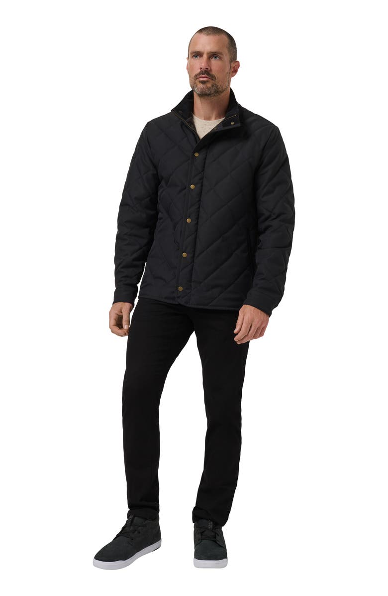 TravisMathew Highlander Quilted Twill Jacket, Alternate, color, Black