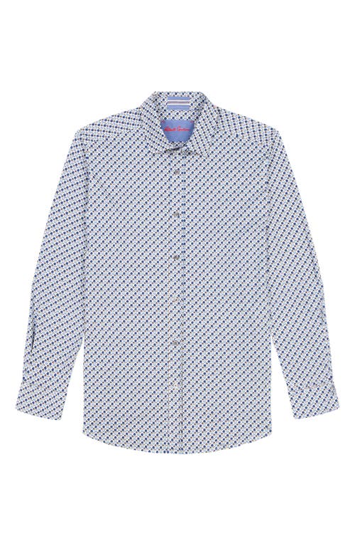 Robert Graham Cooper Geo Stretch Cotton Button-up Shirt In Multi