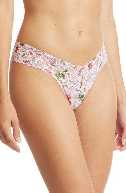 Hanky Panky Print Low Rise Thong In Pink