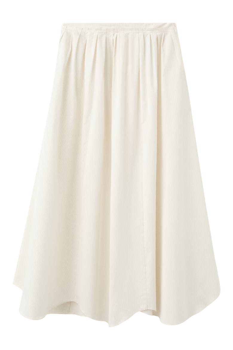 Flared Cotton Blend Maxi Skirt, Main, color, ECRU