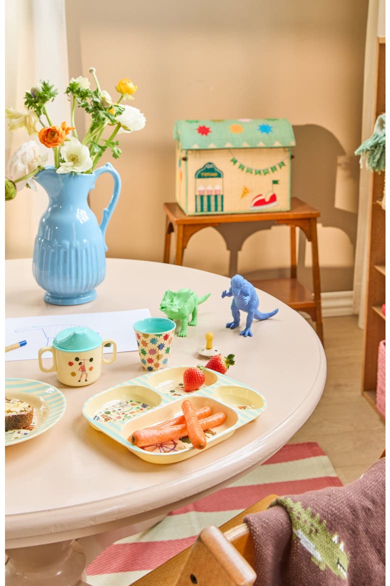 Melamine Kids 4 Room Plate Fun Fair, Alternate, color, Mint