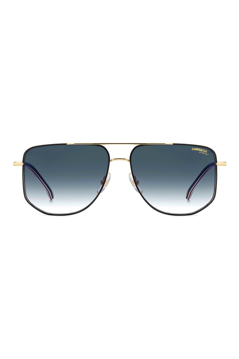 59mm Gradient Navigator Sunglasses, Main, color, GOLD BLACK/ DARK BLUE SF