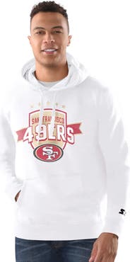 STARTER Men's Starter White San Francisco 49ers Vintage Pullover Hoodie
