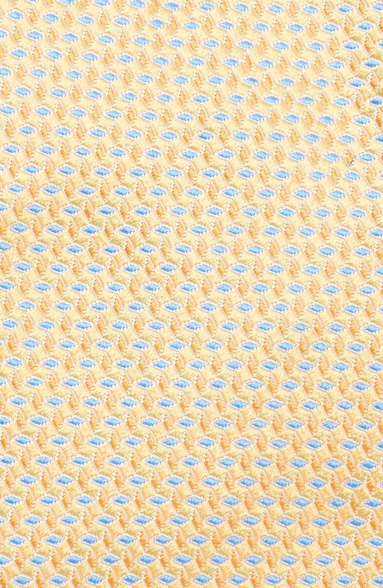 David Donahue Geo Jacquard Silk Tie, Alternate, color, Yellow
