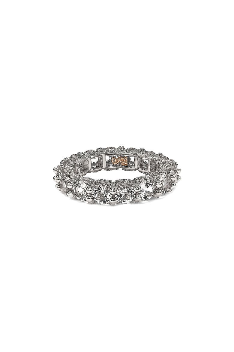 Cubic Zirconia Stacking Ring, Alternate, color, SILVER