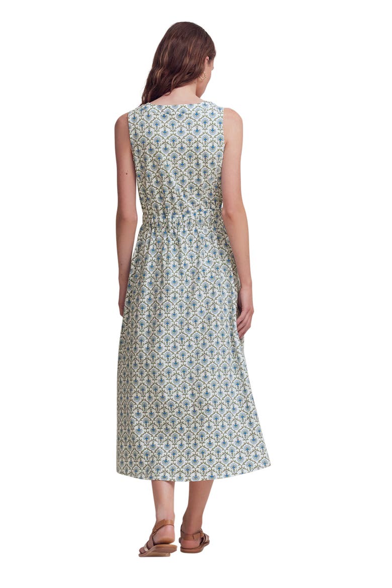Delphine Cotton Jersey Midi Dress, Alternate, color, IVORY, FLOWER LATTICE