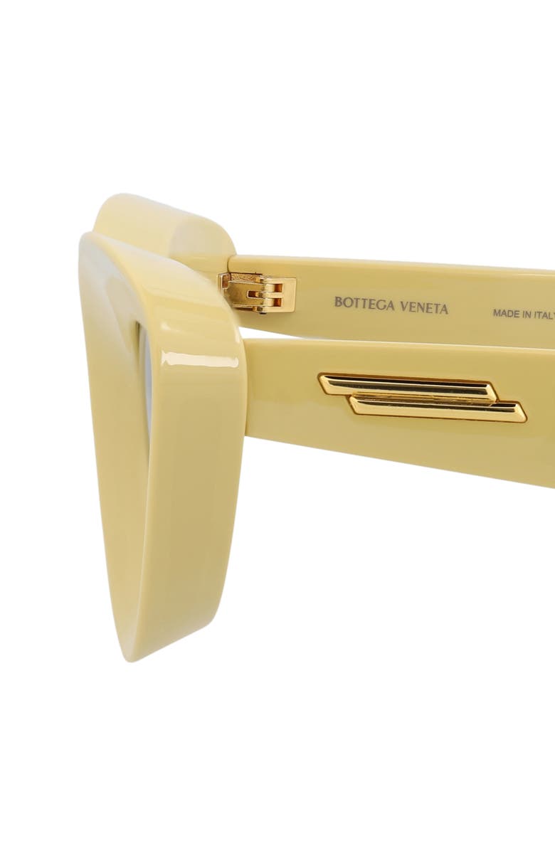 Bottega Veneta 51mm Oval Sunglasses, Alternate, color, Yellow Yellow Brown