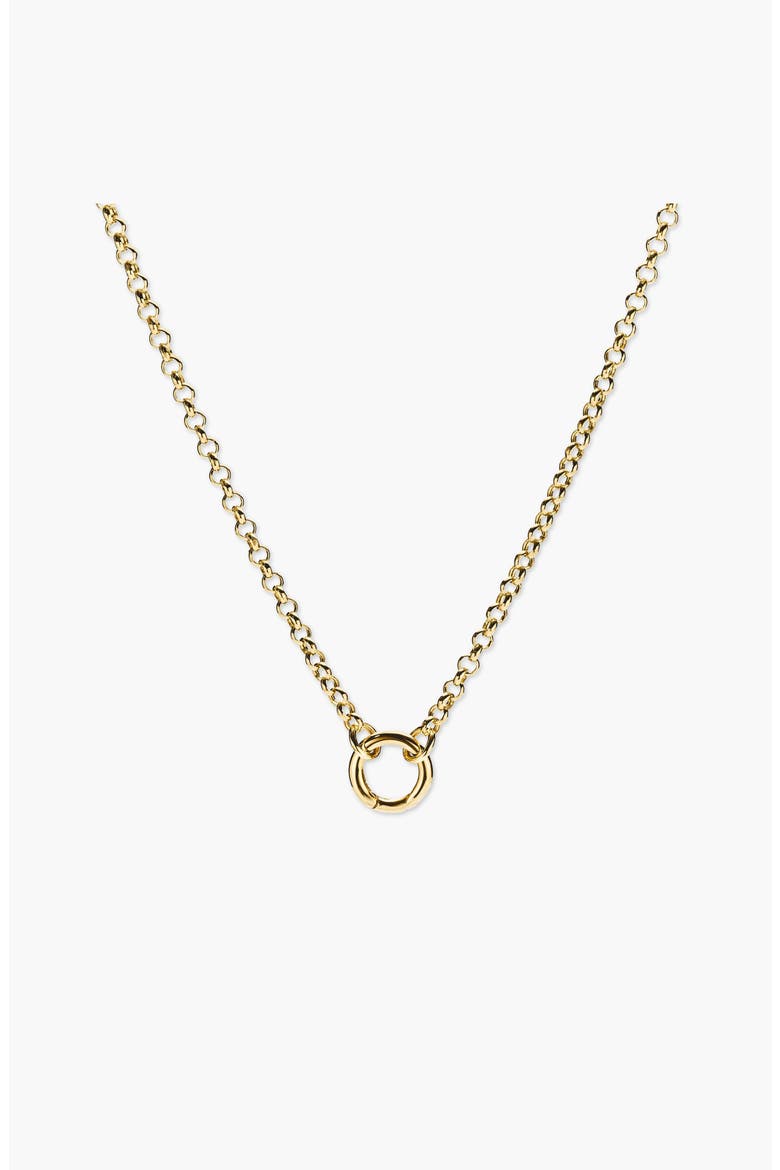 Rolo Chain Charm Necklace, Main, color, Yellow Gold