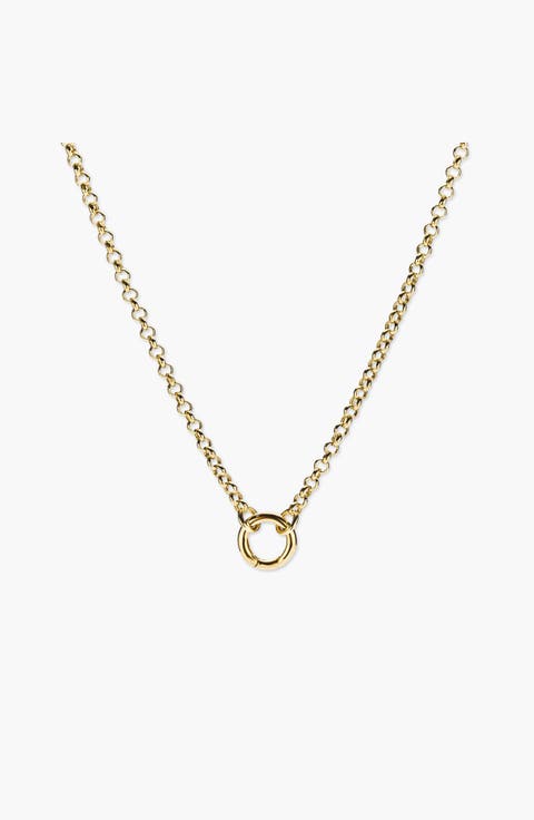 Rolo Chain Charm Necklace