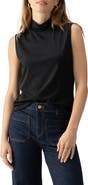 Sanctuary Sleeveless Cowl Neck Mesh Top
