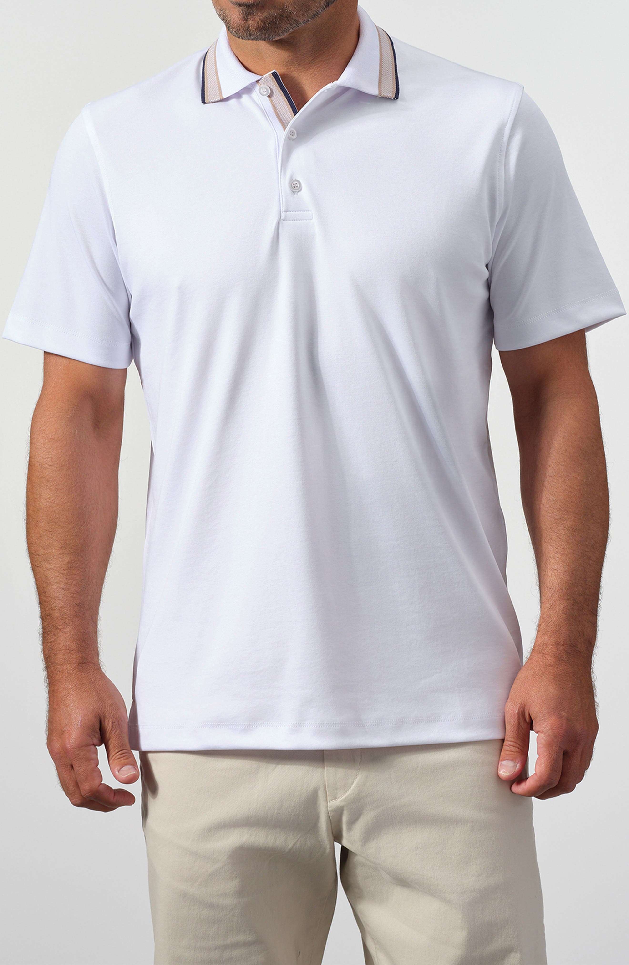 STUDIO GARNET LOS ANGELES Tipped Knit Polo