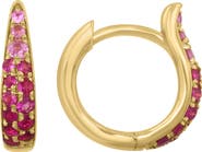 EFFY Ruby Huggie Hoop Earrings