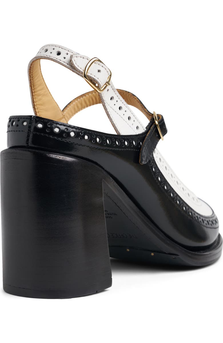 THE OFFICE OF US Mrs. Russel Ankle Strap Pump, Alternate, color, Black/ White