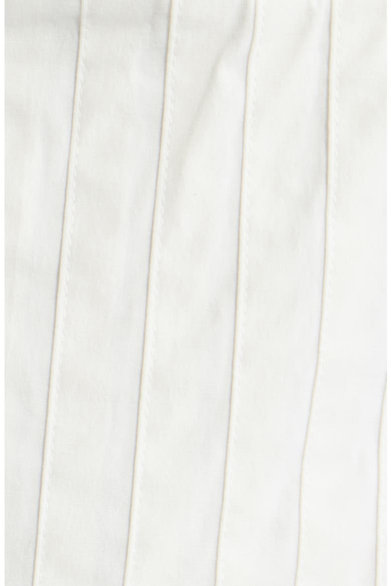 Oia Pleated Off the Shoulder Romper, Alternate, color, WHITE/ BLUE