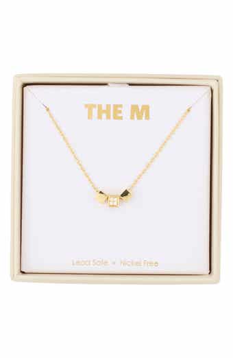 Mini Cube Cubic Zirconia Pendant Necklace