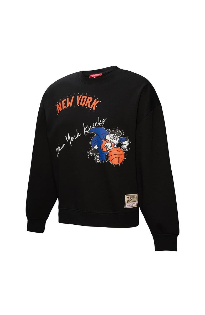 Mitchell & Ness Women's Mitchell & Ness Black New York Knicks Hardwood Classics Home Team Pullover Sweatshirt, Alternate, color, Black
