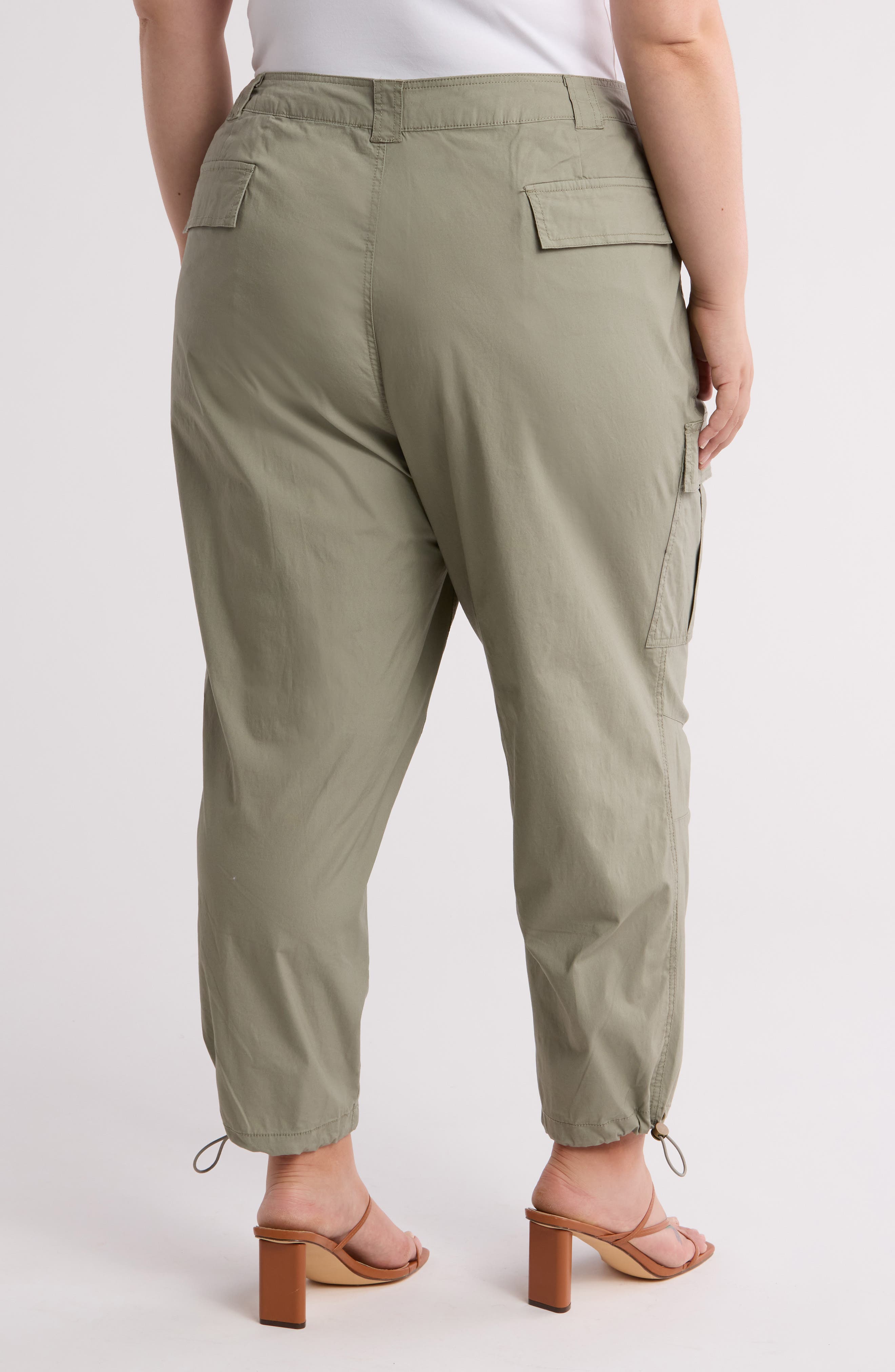 Belted Stretch Cotton Poplin Cargo Pants - image 4