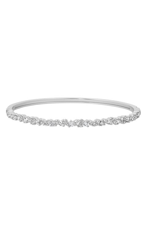 Luminous Cubic Zirconia Cluster Bangle