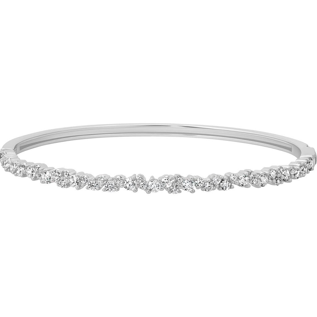 Crislu Luminous Cubic Zirconia Cluster Bangle In Metallic