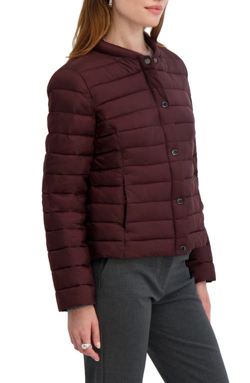 Tahari Bee Puffer Jacket In Red