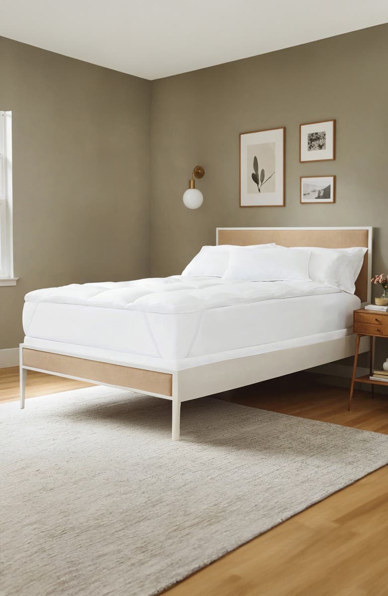 HOMESPUN Mattress Topper, Alternate, color, White