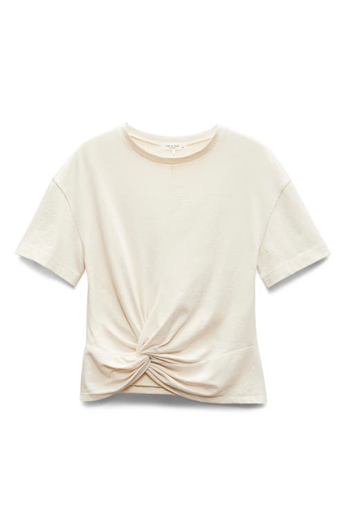 Rag & Bone Mica Draped Tee In Ivory