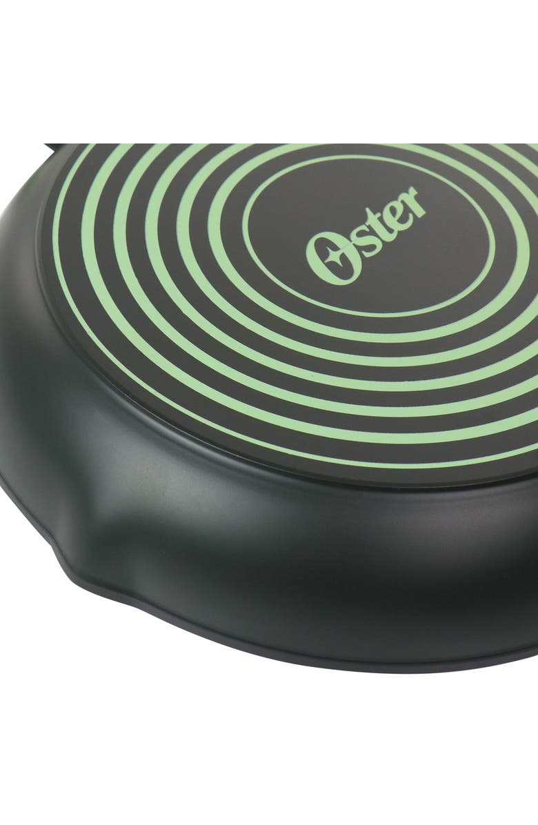 OSTER Rigby 9.5 Inch Aluminum Nonstick Frying Pan with Pouring Spouts, Alternate, color, Green