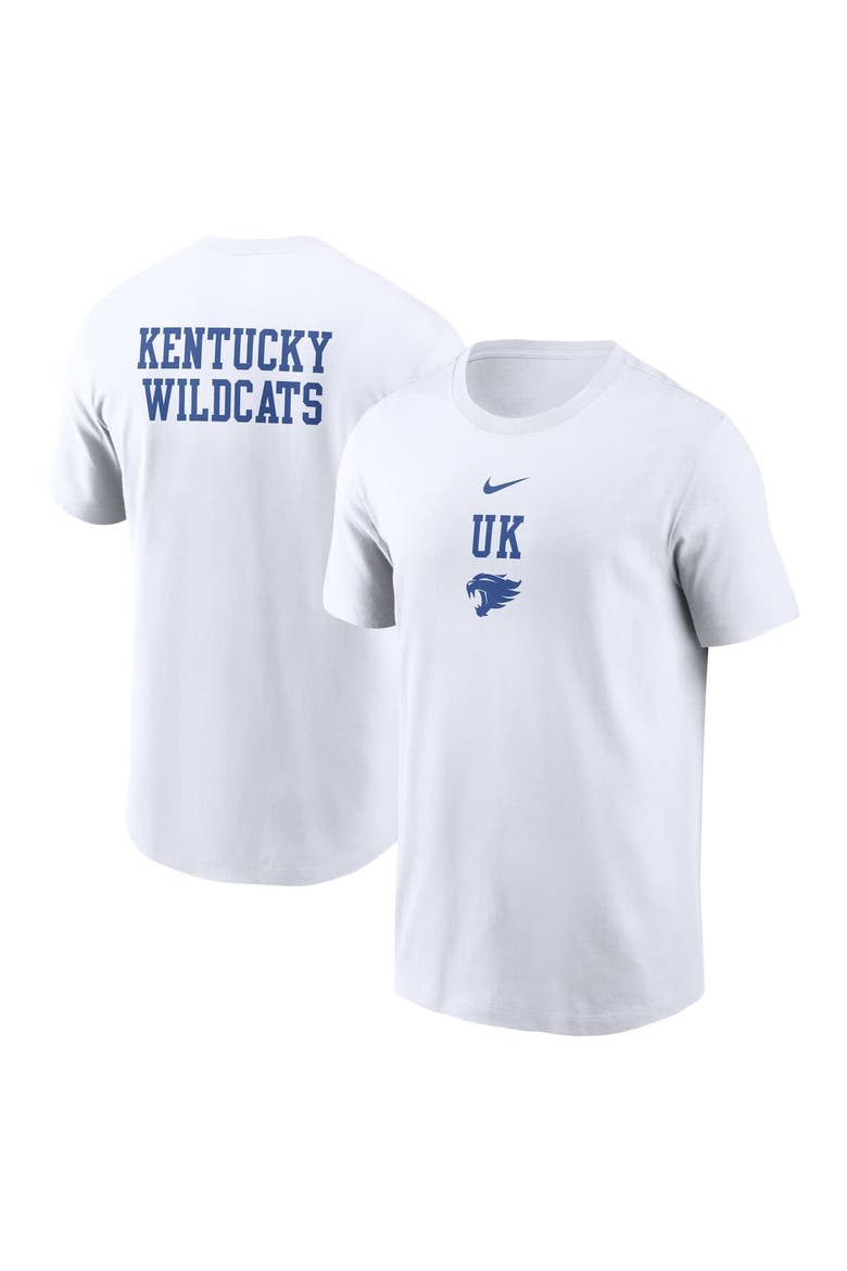 Men's Nike White Kentucky Wildcats 2-Hit Stacked T-Shirt, Main, color, White
