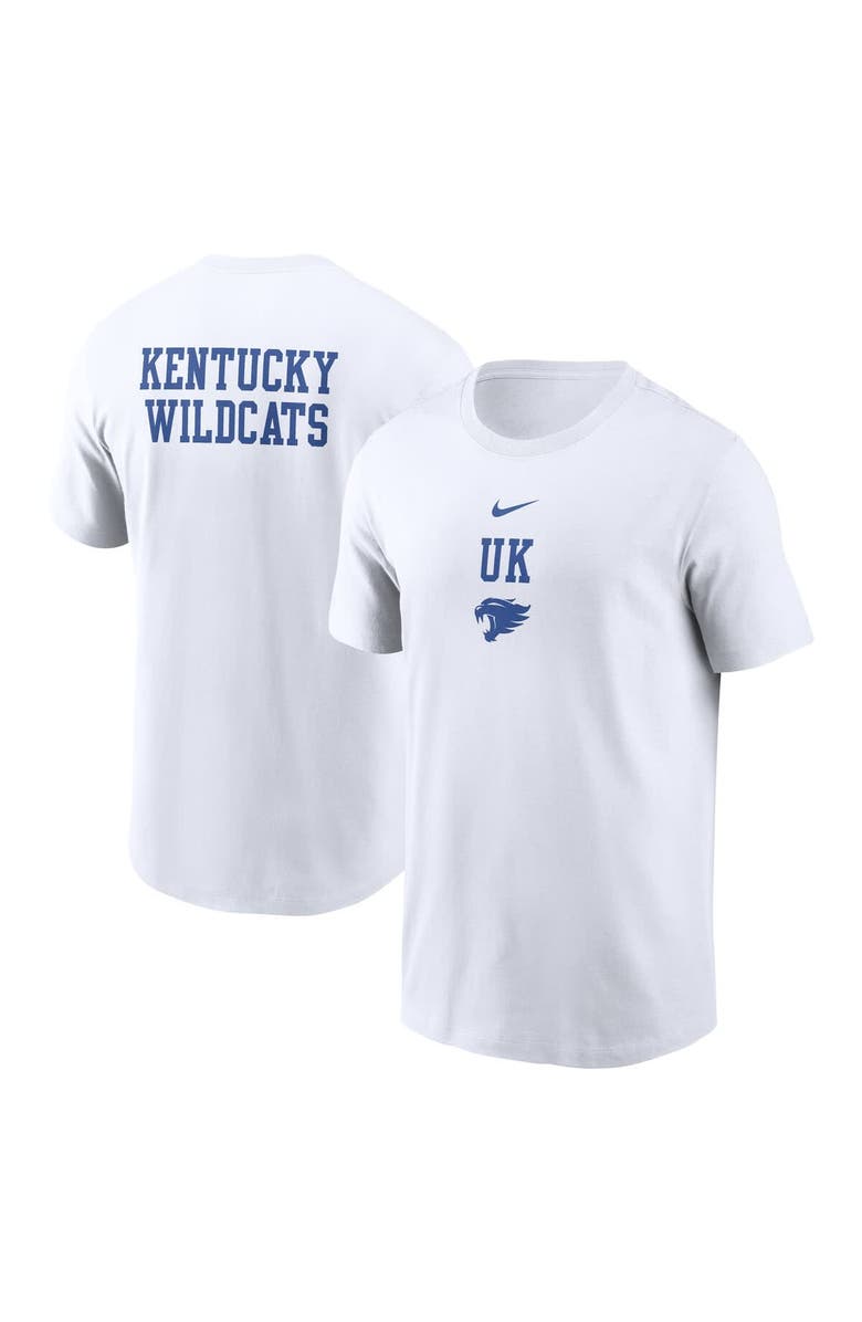 Nike Men's Nike White Kentucky Wildcats 2-Hit Stacked T-Shirt, Main, color, White