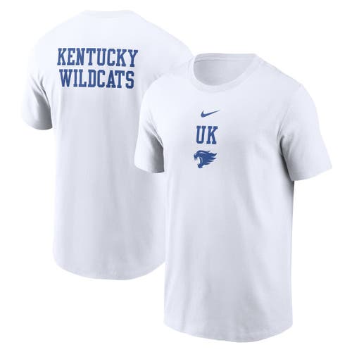 Nike White Kentucky Wildcats 2-hit Stacked T-shirt In White