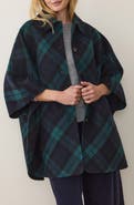 Marine Layer Colette Plaid Cape Coat