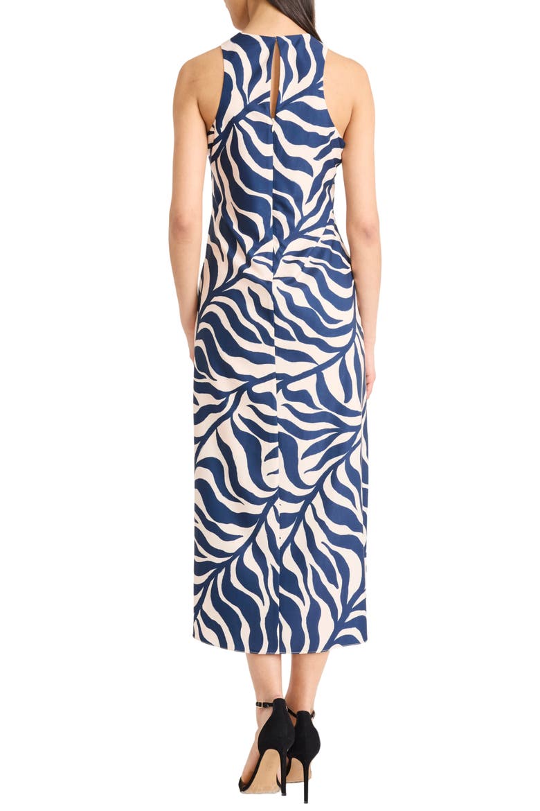 Print Sleeveless Maxi Dress, Alternate, color, CREAM/ NAVY