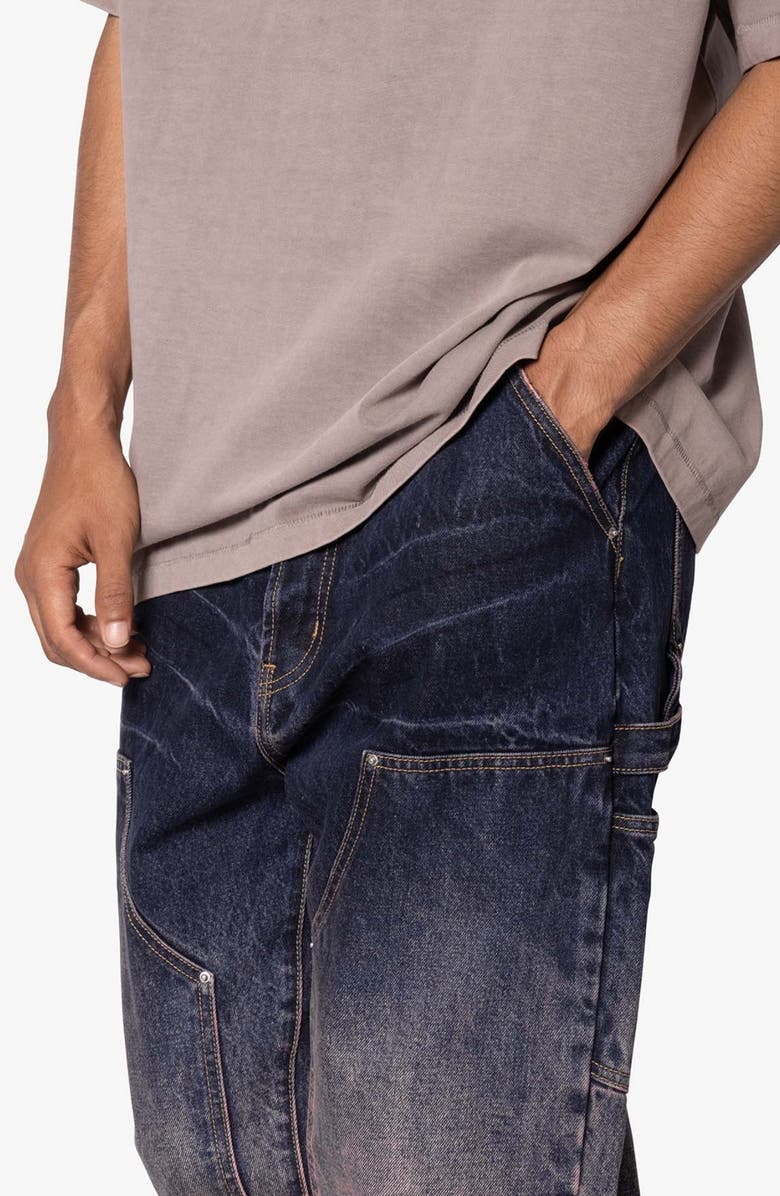 mnml Gradient Nonstretch Ultra Baggy Carpenter Jeans, Alternate, color, Blue/ Pink