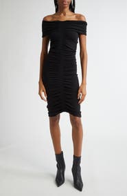Alexander Wang Ruched Off the Shoulder Minidress