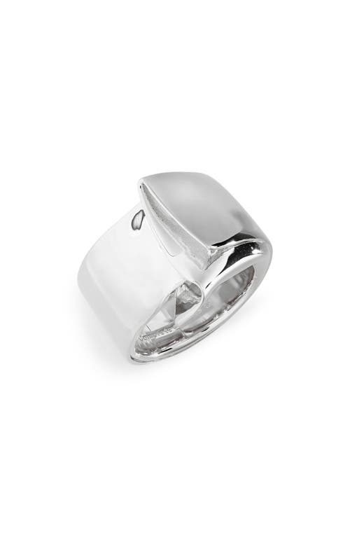 Completedworks Draped Fold Ring In Silver Plated