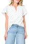 selected White Denim Dot