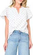 GIBSONLOOK Flutter Sleeve Top