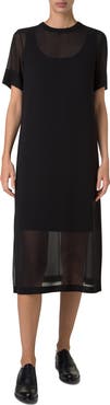 Akris Sheer Silk Georgette Shift Dress