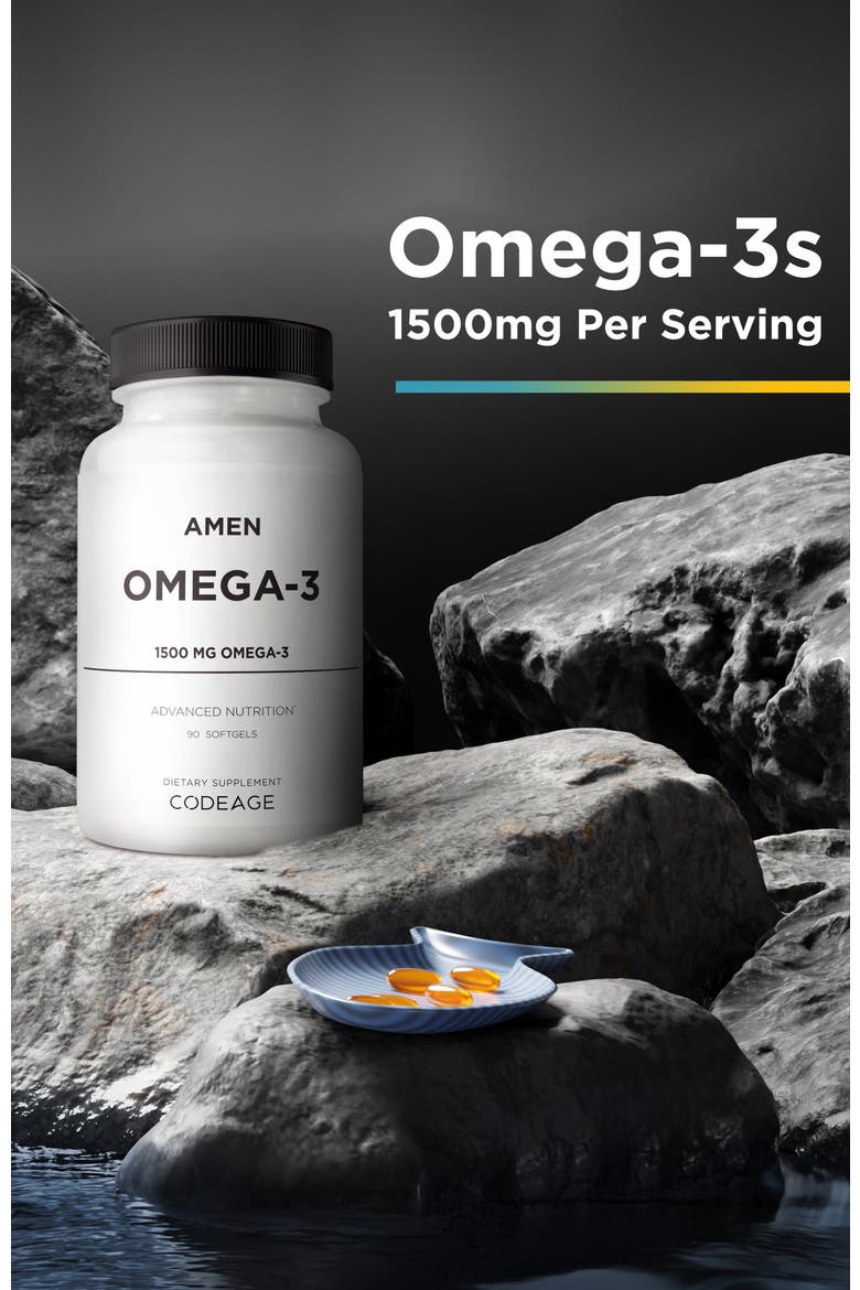 Omega-3 1500 mg EPA & DHA Supplement, Alternate, color, White