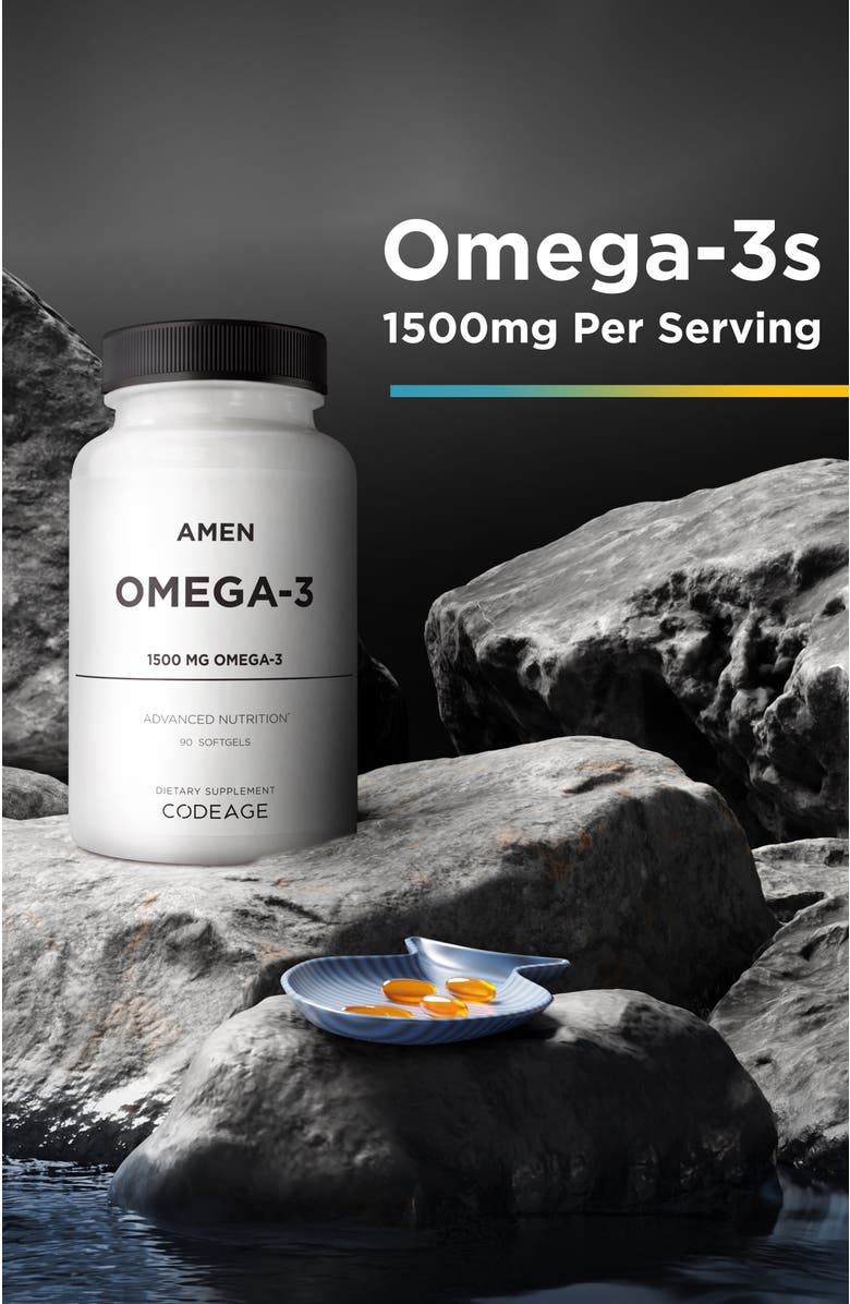Codeage Omega-3 1500 mg EPA & DHA Supplement, Alternate, color, White