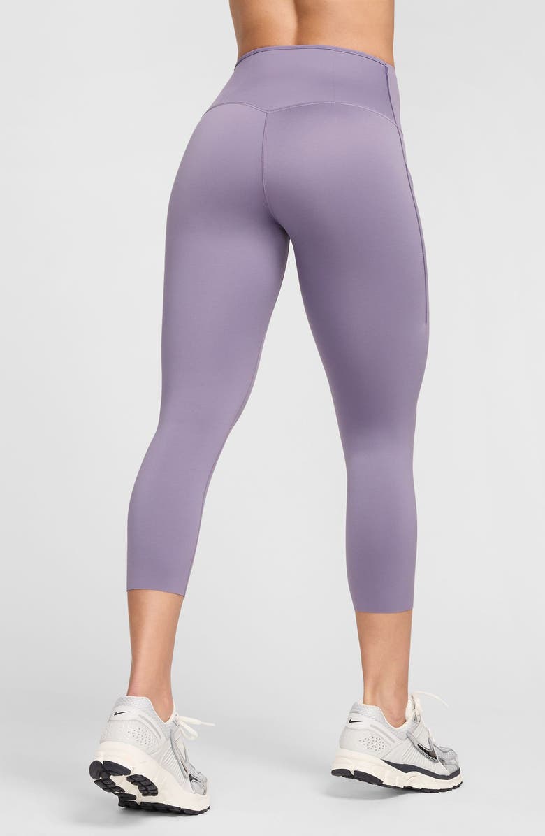 Nike Dri-FIT Go Firm Support High Waist Crop Leggings, Alternate, color, Daybreak/ Black